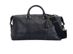 Small Clipper Holdall, Leather, Black, 8078, S, 2*